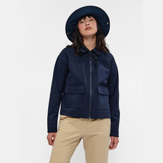 Aigle Mid-season Water-repellent Coats Women Navy ZA-74259